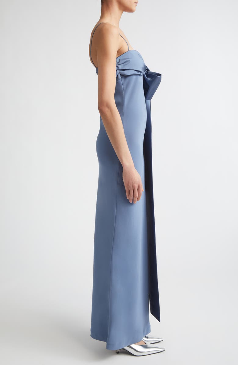 BERNADETTE Bart Taffeta Gown, Alternate, color, Mid Blue