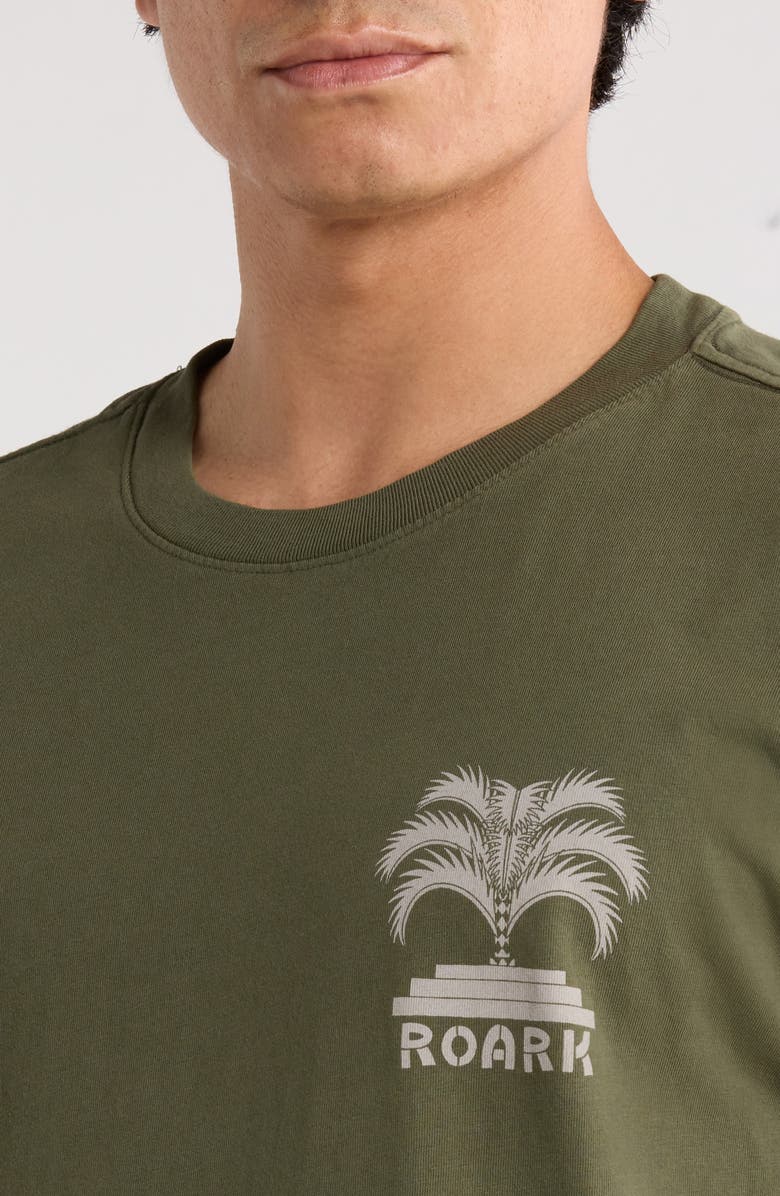 Roark Moto Palm Graphic T-Shirt, Alternate, color, Mil