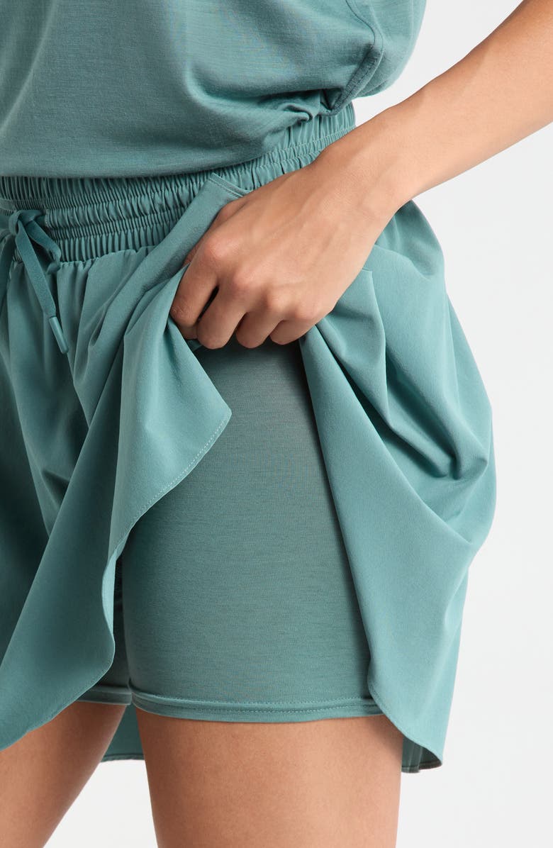 Smartwool Active Stretch Woven Skirt, Alternate, color, Dusty Teal