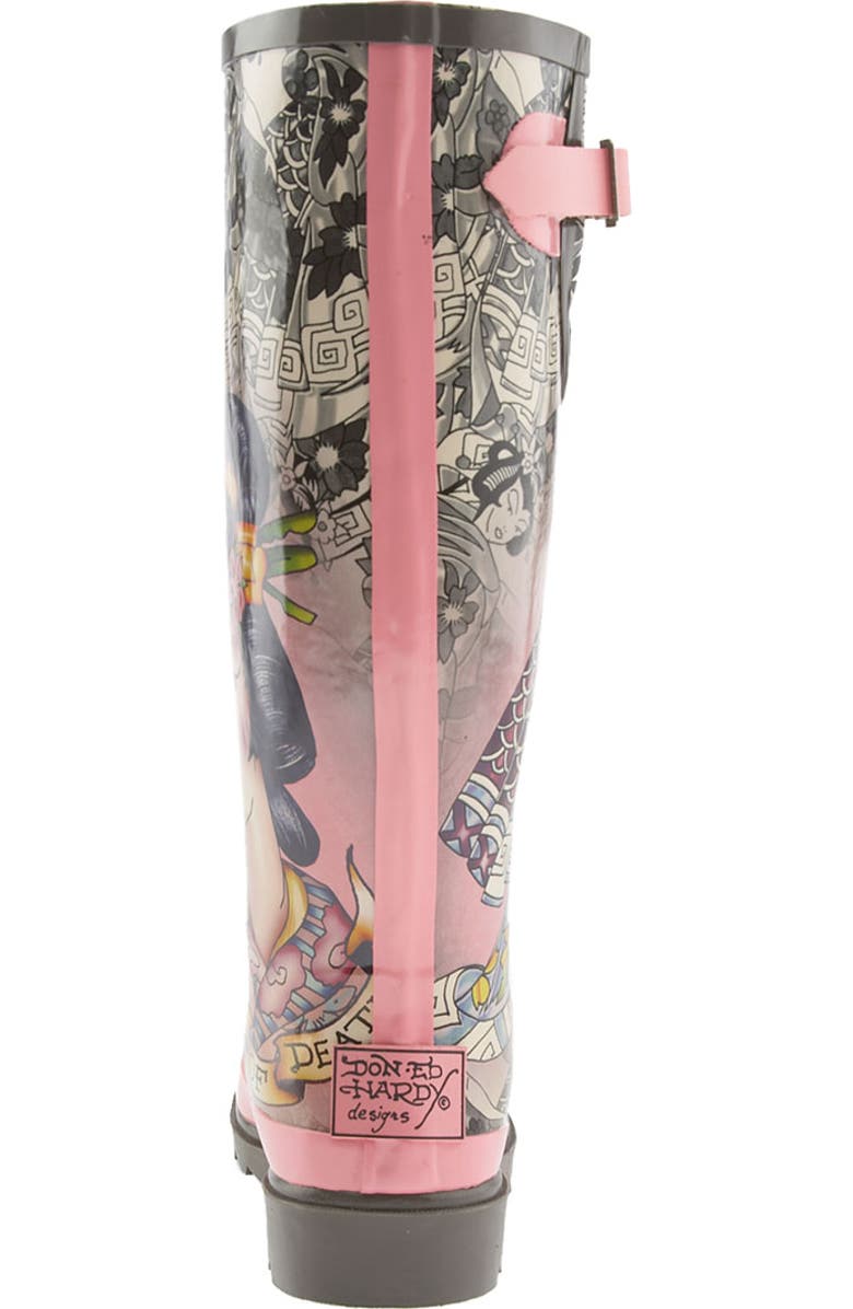 Ed Hardy 'Raine' Rain Boot, Alternate, color,