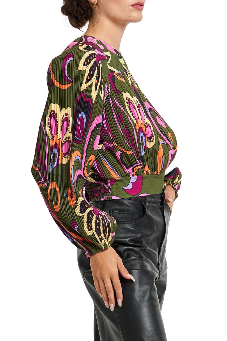 Cathy Long Sleeve Top, Alternate, color, GREEN MULTI