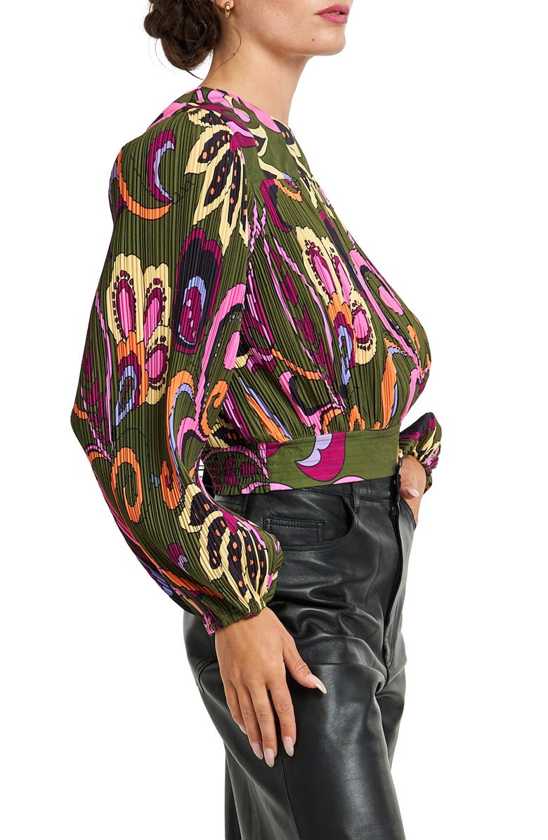 CIEBON Cathy Long Sleeve Top, Alternate, color, Green Multi