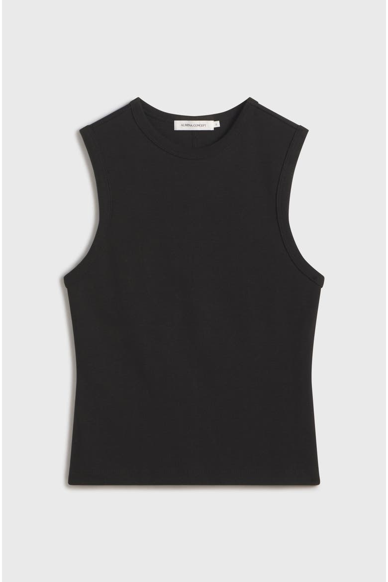 Classic Round Neck Tank, Alternate, color, Black