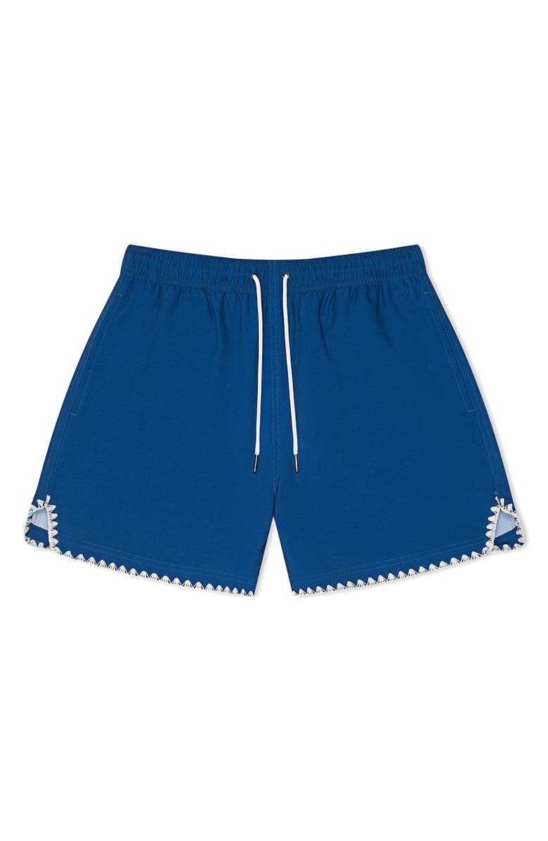 MAVRANS Stitch Waterproof Swim Trunks, Main, color, Blue