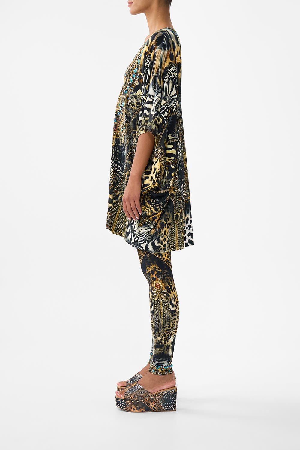 Bat Sleeve Dress - image 2