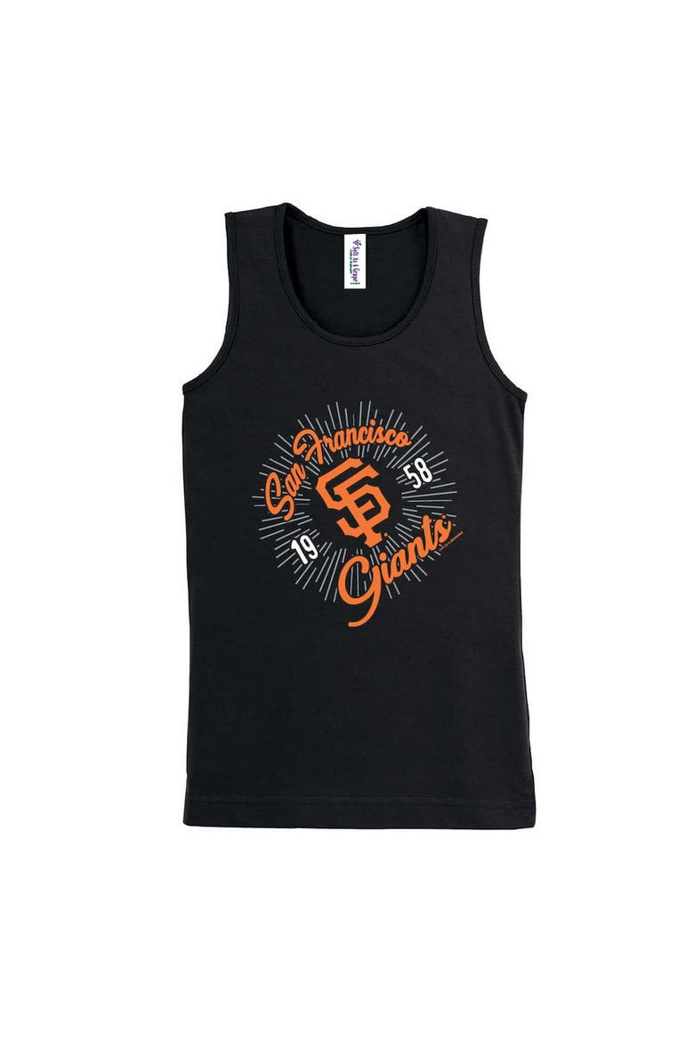 Girls Youth Soft as a Grape Black San Francisco Giants Tank Top, Main, color, Black