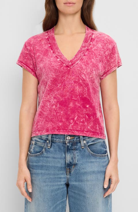 Harlan Cropped V-Neck T-Shirt