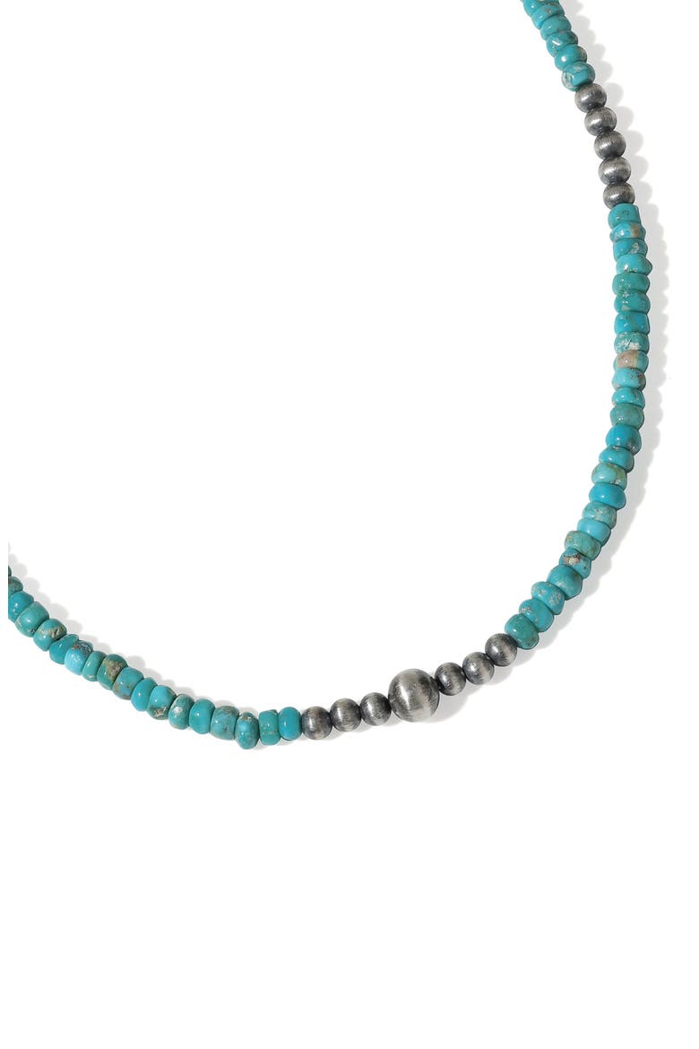 Turquoise Beaded Necklace, Alternate, color, BLUE