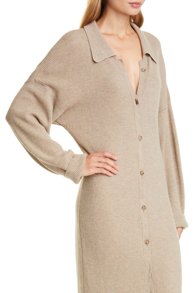 Bella Long Sleeve Merino Wool & Cashmere Blend Sweater Dress, Alternate, color, STONE