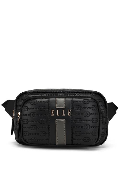 Elle Eleganza 1.6l Vegan Leather Monogram Sling In Black