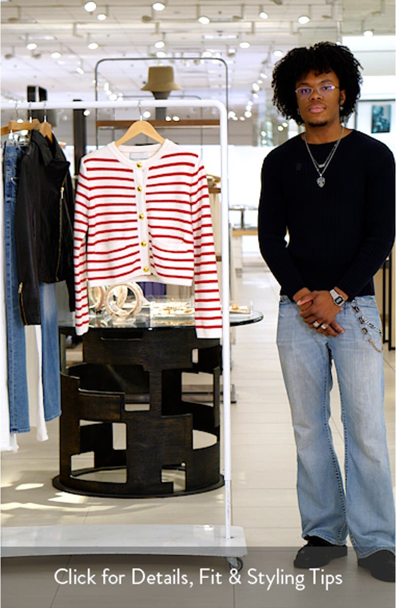 Stripe Cotton Cardigan, sales video thumbnail