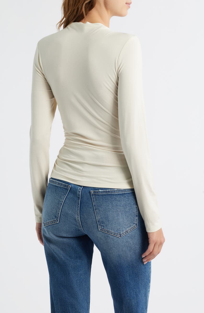Rails Joelle Ruched Funnel Neck Top, Alternate, color, Ivory