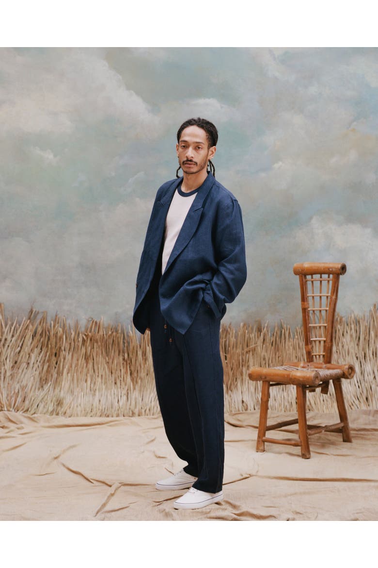 Easy-Going Pants, Alternate, color, Navy Linen