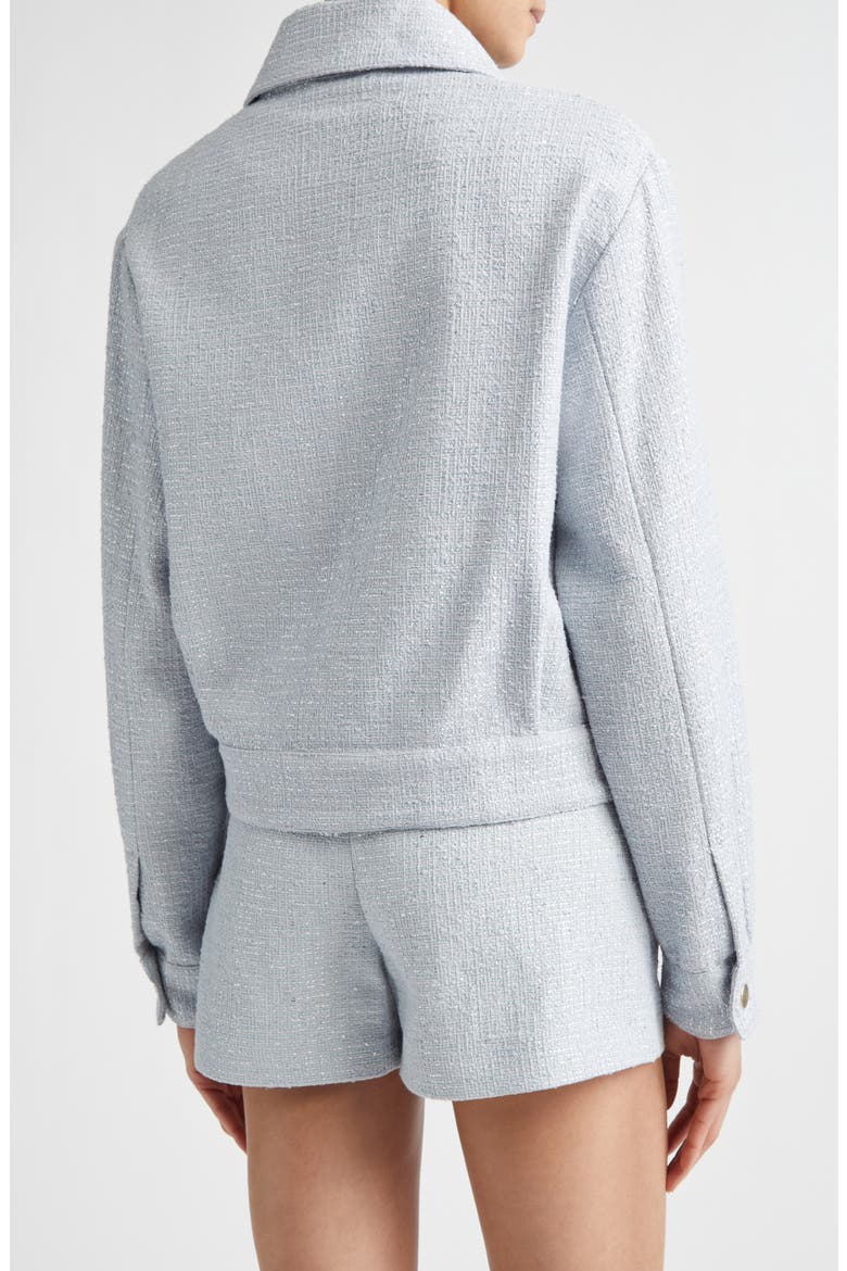 Tweed Snap Jacket, Alternate, color, 130 SKY BLUE