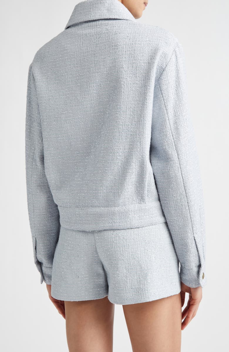 Eleventy Tweed Snap Jacket, Alternate, color, 130 Sky Blue