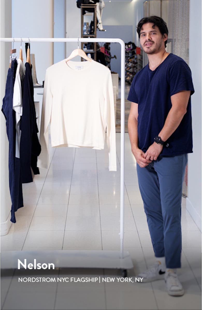 Slim Fit Long Sleeve Organic Cotton T-Shirt, sales video thumbnail