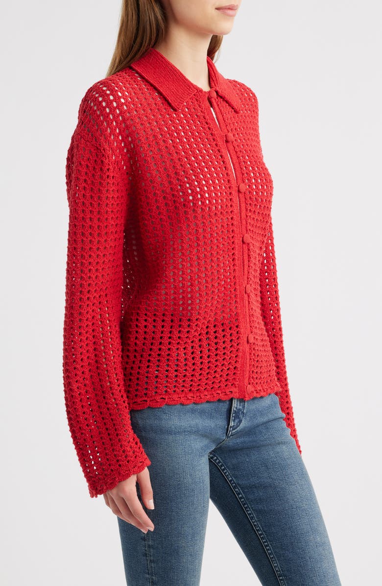 rag & bone Khloe Cotton & Linen Cardigan, Alternate, color, 