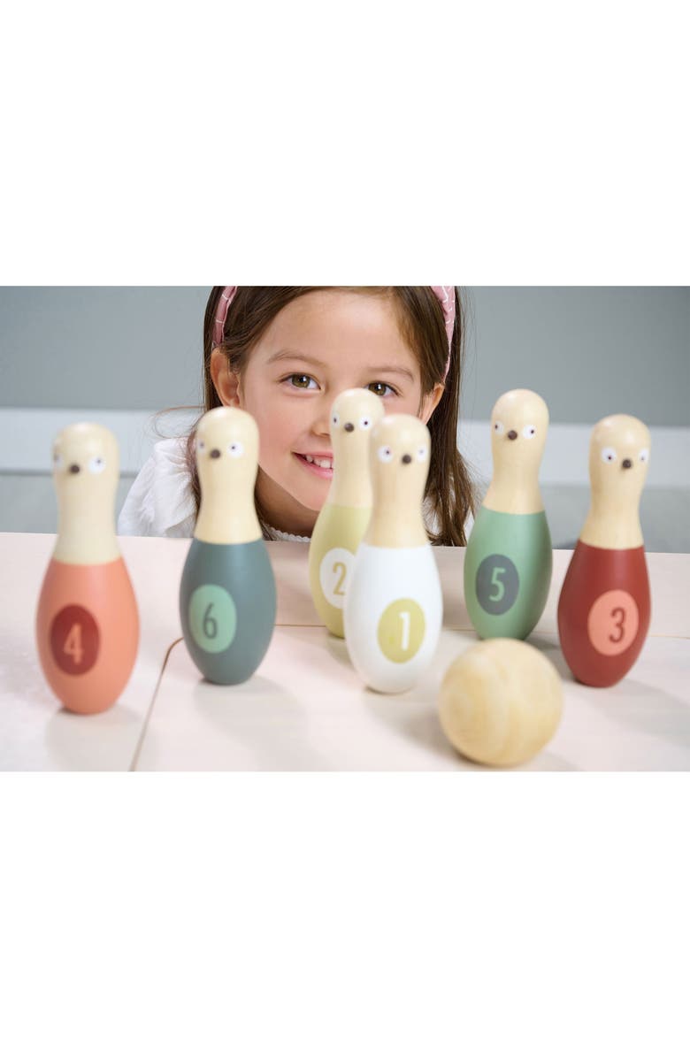 Tender Leaf Toys Birdie Skittles Wooden Bowling Game, Alternate, color, Multi
