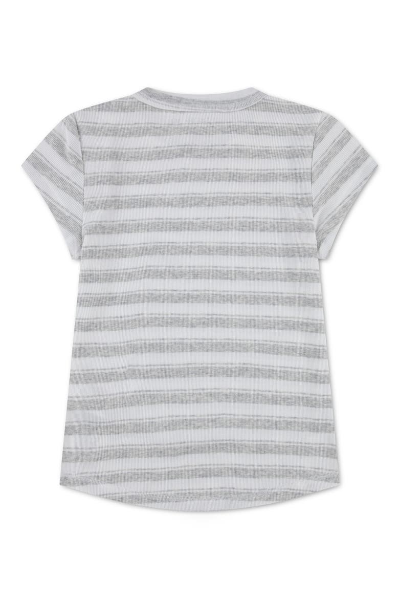 Kids' Striped Baby Tee, Alternate, color, LIGHT GREY HEATHER