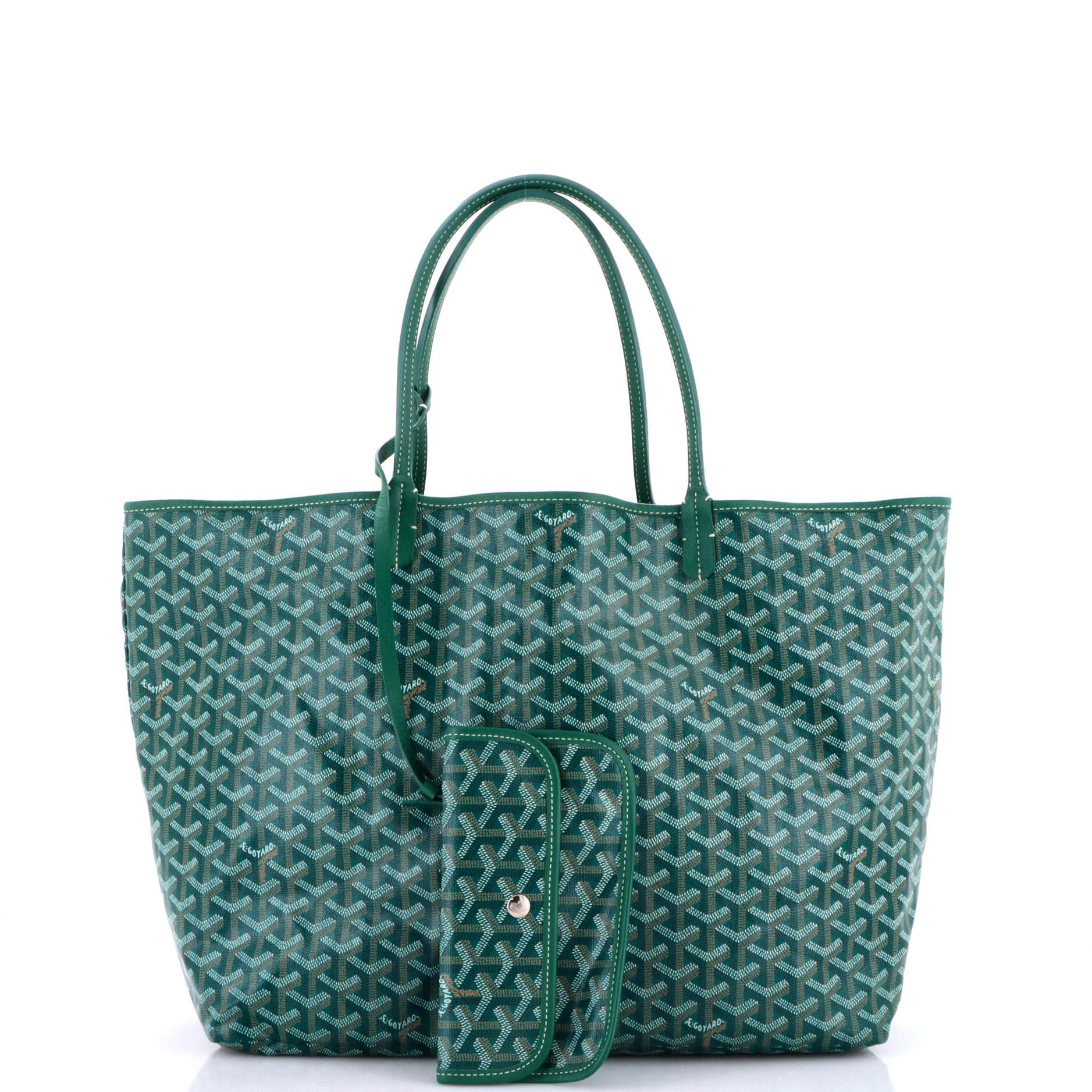 Pre-Owned Goyard Saint Louis Tote Coated Canvas GM, Alternate, color, Green