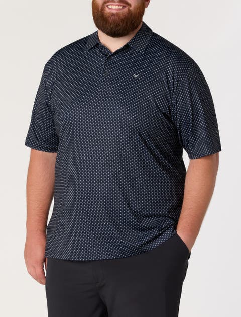 Big & Tall Golf Print Performance Polo Shirt