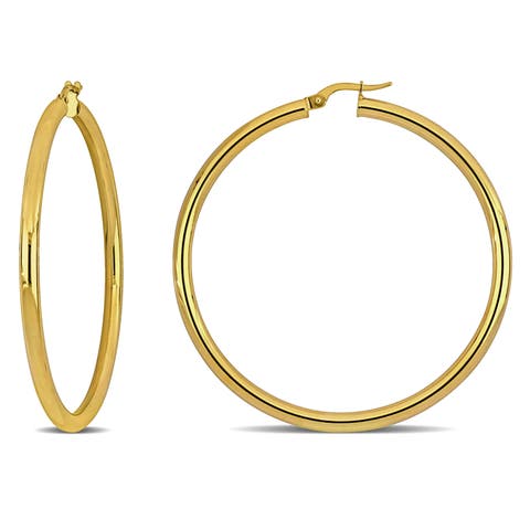 53mm Hoop Earrings in 10k Yellow Gold