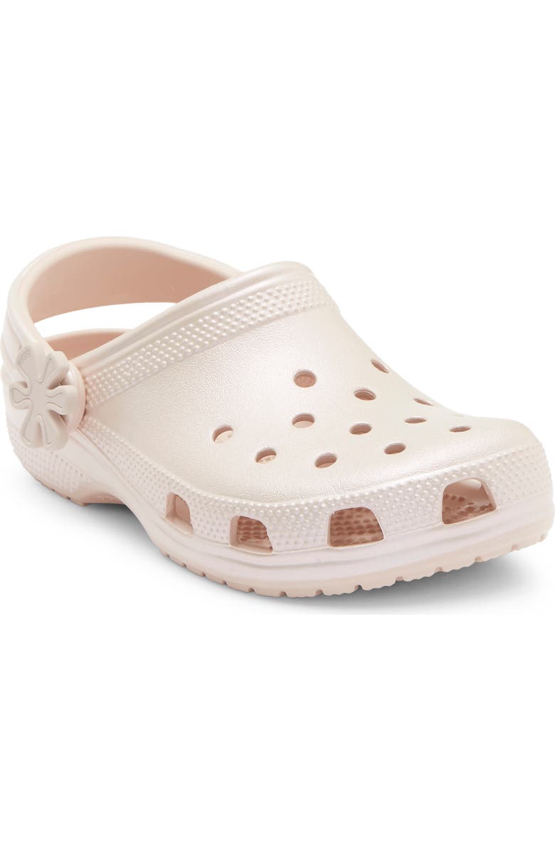 CROCS Kids' Classic Pearl Shine Clog, Main, color, Quartz