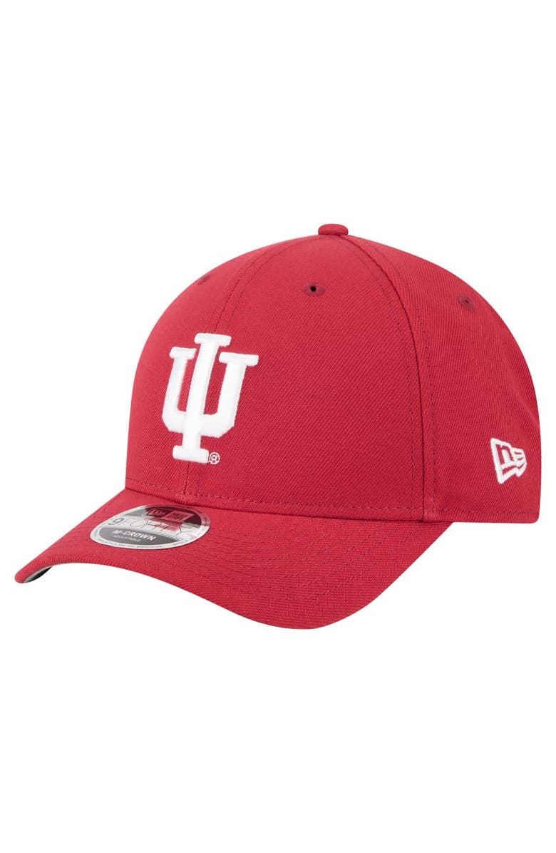 New Era Men's New Era Crimson Indiana Hoosiers Team Collective 9FORTY M-Crown Adjustable Hat, Main, color, 