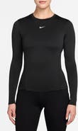 Nike One Dri-FIT Fitted Long Sleeve Performance Tee