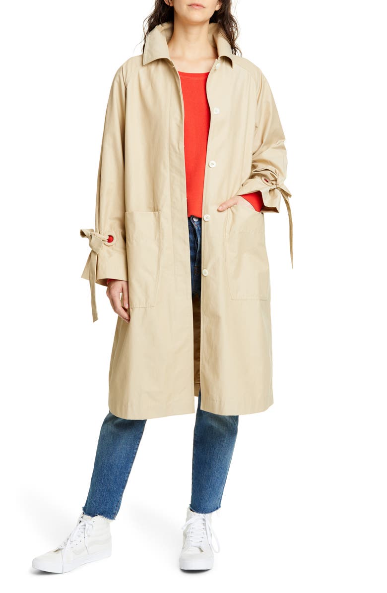 Alex Mill Tie Cuff Balmacaan Jacket, Main, color, 