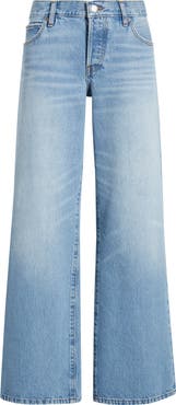 FRAME The Pixie Gray Wide Leg Jeans