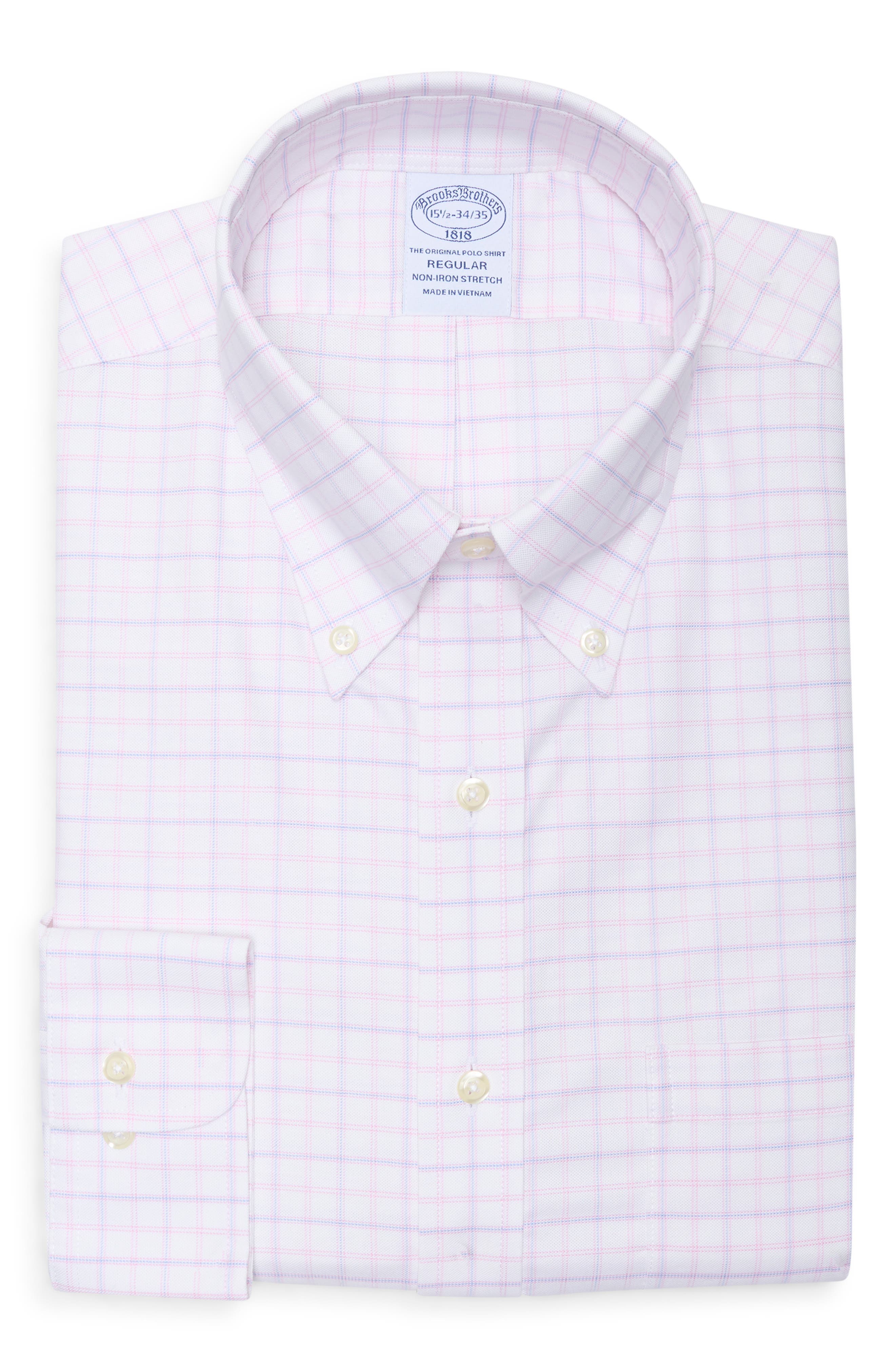 Brooks Brothers Regular Fit Non-Iron Stretch Cotton Oxford Dress Shirt
