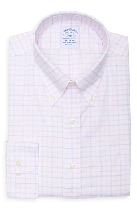 Regular Fit Non-Iron Stretch Cotton Oxford Dress Shirt