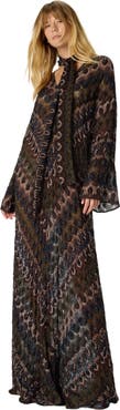 Missoni Long Dress In Viscose Lamé With Removable Sash