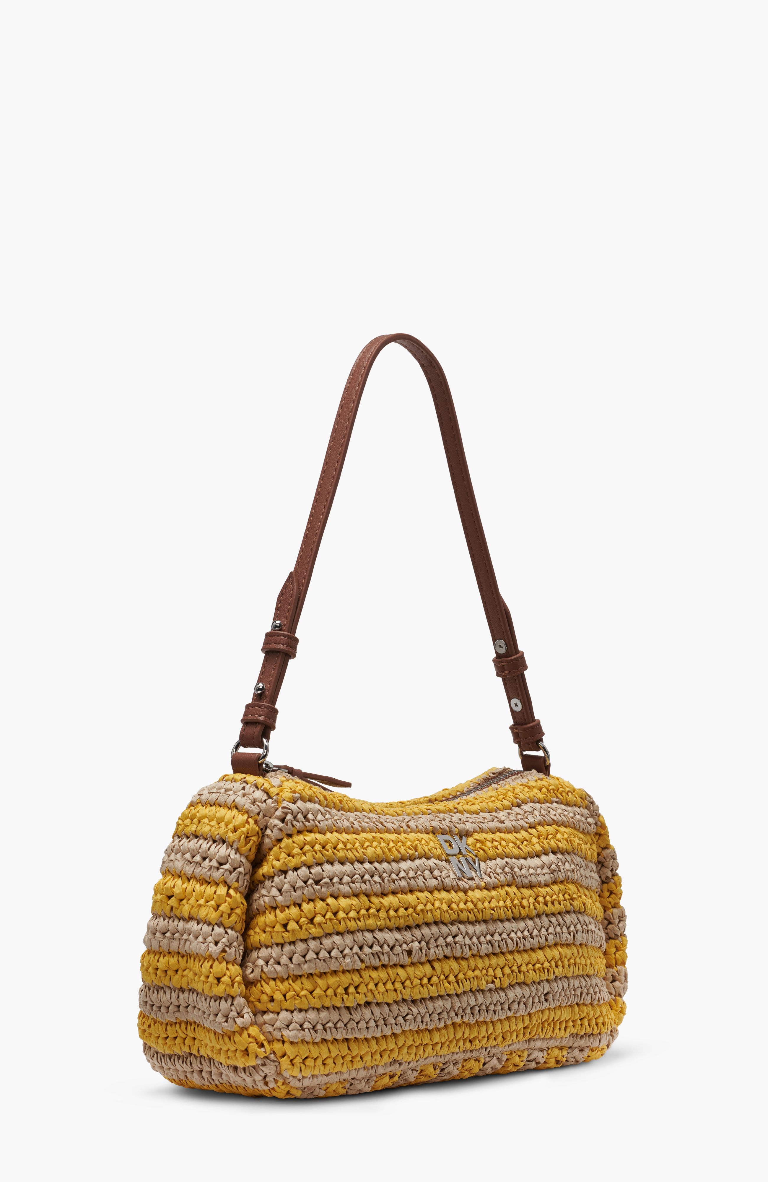 DKNY Remy Top-Zip Shoulder Bag, Alternate, color, Taxi Cab Yellow/Natu