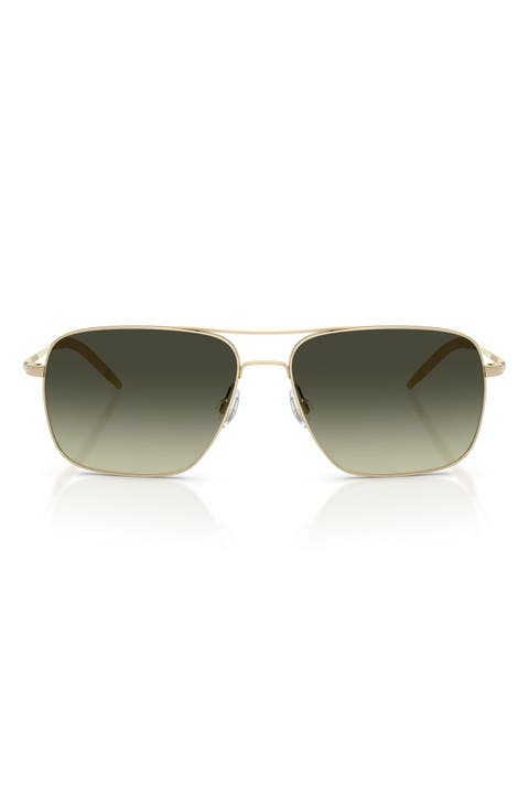 Clifton 58mm Gradient Rectangular Sunglasses