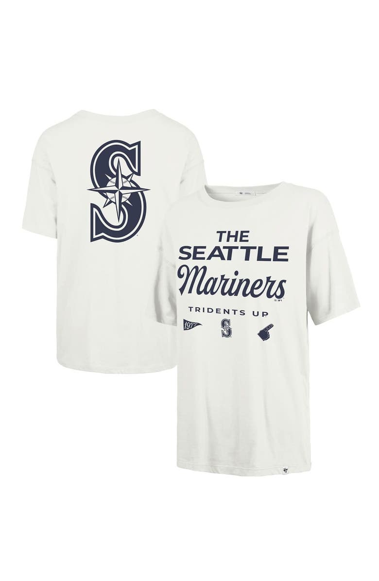 '47 Women's '47 White Seattle Mariners Show Off Boyfriend T-Shirt, Main, color, White