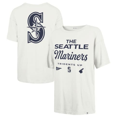 Women's '47  White Seattle Mariners Show Off Boyfriend T-Shirt