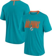 FANATICS Men's Fanatics Aqua Miami Dolphins Defender Fade Slant T-Shirt
