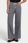 NYDJ Teresa Drawstring Waist Wide Leg Jeans