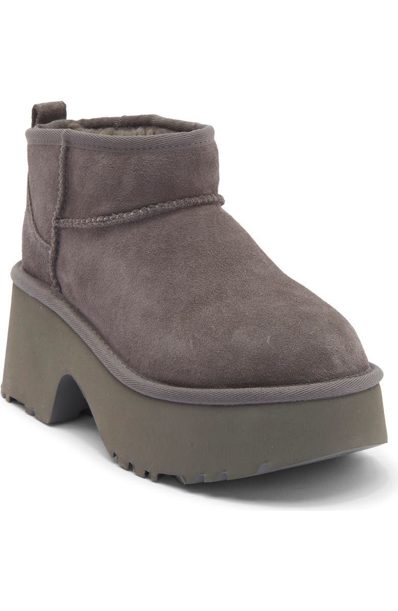 UGG<sup>®</sup> Classic Ultra Mini New Heights Platform Boot, Main, color, Charcoal