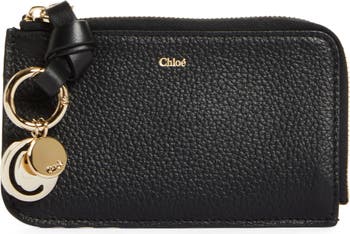 折りたたみ財布 Chloe Alphabet Card Holder Black CHC21WP944F57001 CHC21WP944 Chloé Alphabet Zip Leather Card Holder | Nordstrom