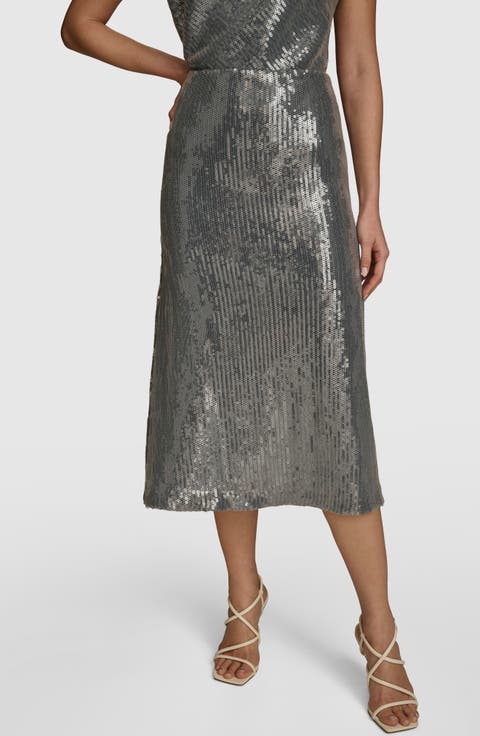 Sequin Mesh Skirt