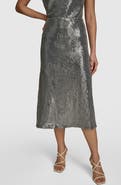 Donna Karan New York Sequin Mesh Skirt