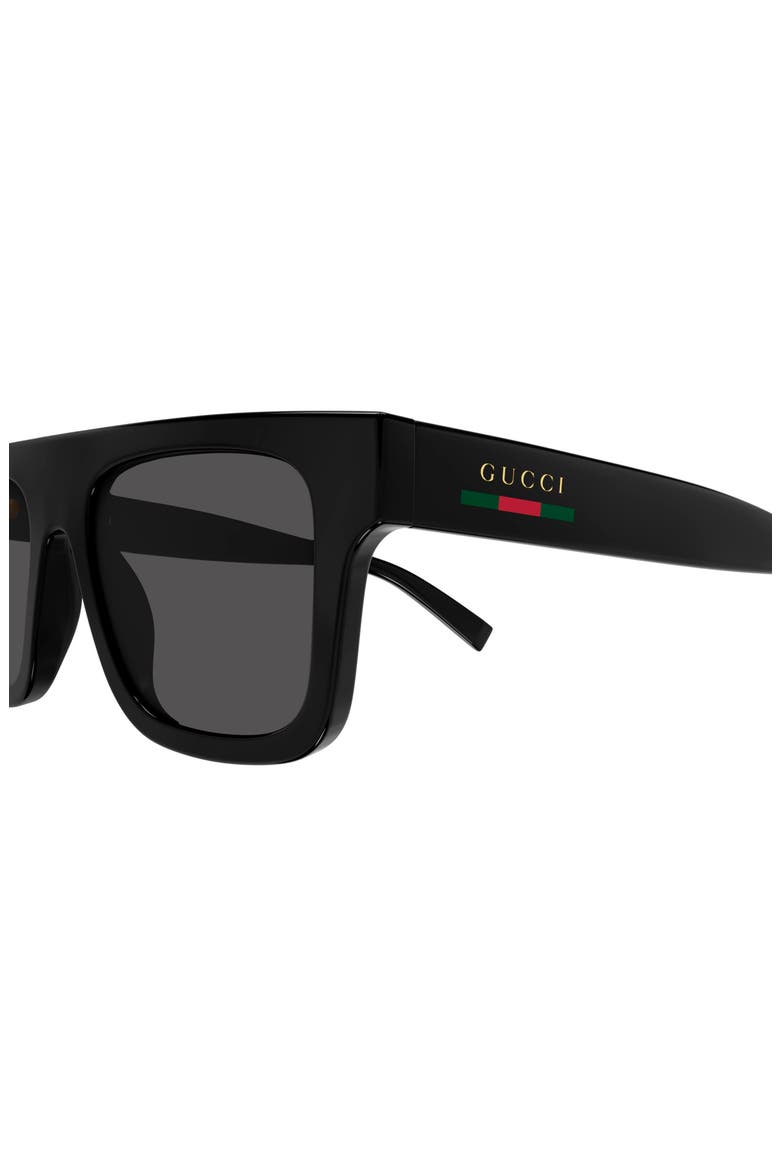 GG2235S 53mm Square Sunglasses, Alternate, color, BLACK