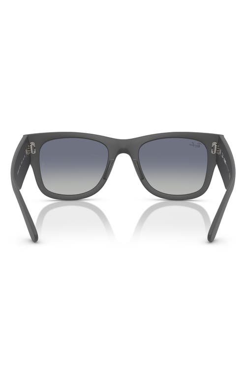 Ray Ban Ray-ban Mega Wayfarer Liteforce 52mm Gradient Square Sunglasses In Blue Grey
