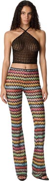 Missoni Top In Lamé Viscose With Raschel Workmanship And Halter Neckline