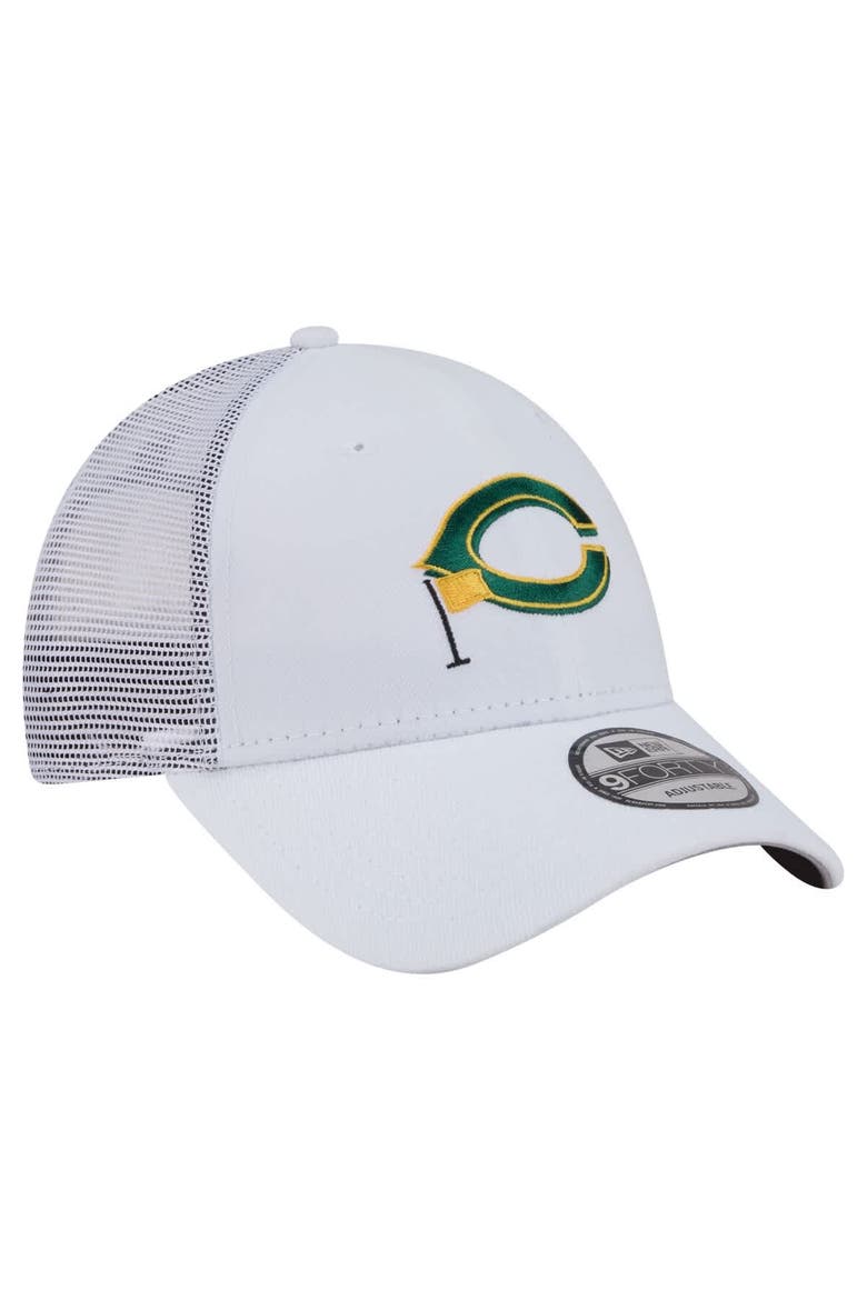 Men's New Era  White Cincinnati Reds Flag 9FORTY Trucker Adjustable Hat, Alternate, color, White
