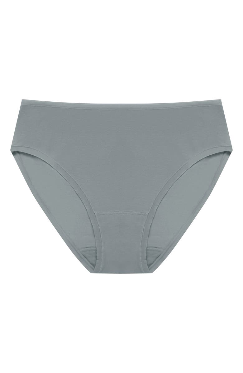 Natori Bliss Bare Cotton Hipster Briefs, Main, color, Seaglass