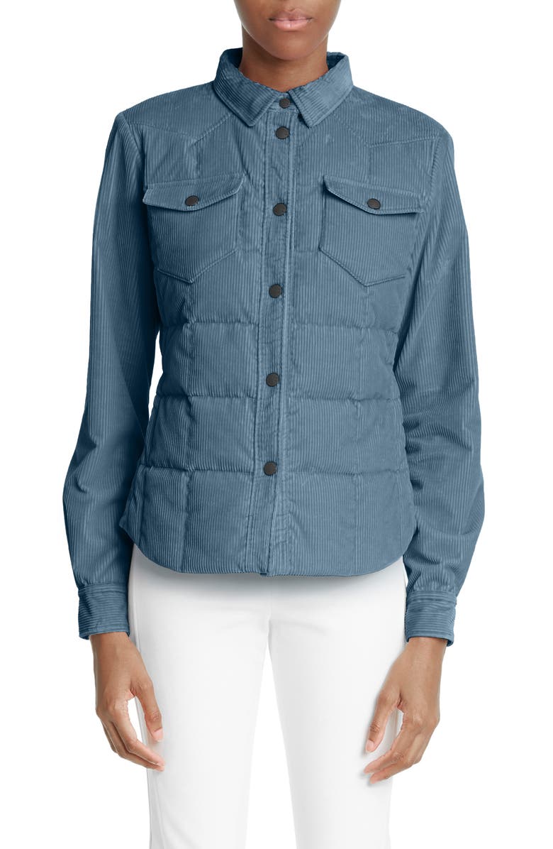 Moncler Grenoble Nangy Quilted Corduroy Down Shirt Jacket, Main, color,